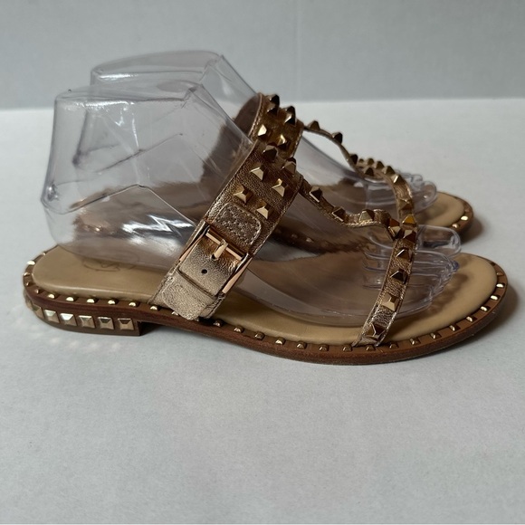 ASH “Prince” Studded Rose Gold Metallic Sandals Size 38 (8) Excellent Condition! - Picture 4 of 12